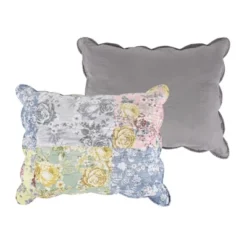 Emma Floral Patchwork Quilted Reversible Pillow Sham By Greenland Home Fashions -Baxton Studio Store GUEST 6df44ebf 7d50 4031 9b10 9071c14e0c73