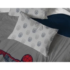 Saturday Park Marvel Spiderman Web Stripe 100% Organic Cotton Bed Set -Baxton Studio Store GUEST 6df569af 8072 4089 9bc6 a4f18637a0b4