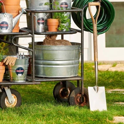 Behrens 15gal Galvanized Steel Round Tub Silver 7 Behrens 15gal Galvanized Steel Round Tub Silver - Image 5