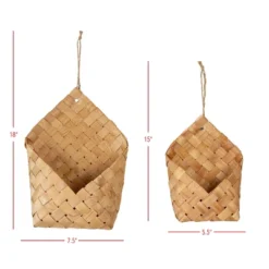 Set Of 2 Woven Wall Baskets Brown Rattan & Jute By Foreside Home & Garden -Baxton Studio Store GUEST 70b60115 5a39 40e8 948c f97daab68bcc
