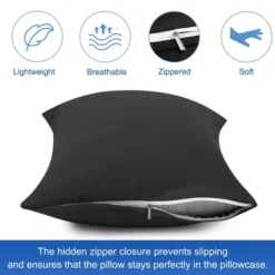 PiccoCasa Cotton Pillow Cover Cases Zippered Pillowcases 2 Pcs -Baxton Studio Store GUEST 715d8368 ff11 4741 bfb2 e7dcd6a0cbb6