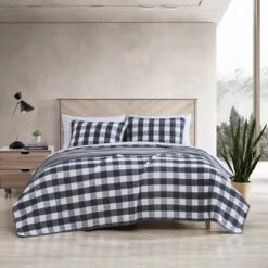 Eddie Bauer Lakehouse Plaid Cotton Quilt & Sham Gray 7 Eddie Bauer Lakehouse Plaid Cotton Quilt & Sham Gray -Baxton Studio Store GUEST 7322eee6 ef44 4226 bd30 5a59442ef678