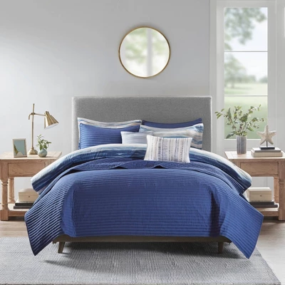 Madison Park 8pc Fairbanks Printed Seersucker Comforter And Coverlet Set Collection 7 Madison Park 8pc Fairbanks Printed Seersucker Comforter And Coverlet Set Collection - Image 5