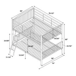 Aiden Bunk Bed - Powell -Baxton Studio Store GUEST 74544694 7403 424a b96b cef18c4997dc