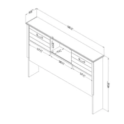 Ulysses Bookcase Headboard With Doors - South Shore -Baxton Studio Store GUEST 7524ab8e bf48 419c 8fdd 0446a20dad6d