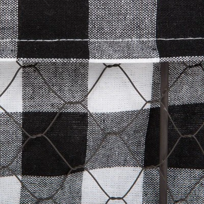 Design Imports Set Of 5 Vintage Gray Chicken Wire Check Liner Baskets Black/White 8 Design Imports Set Of 5 Vintage Gray Chicken Wire Check Liner Baskets Black/White - Image 6