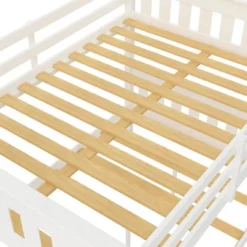 Full Over Full Petty Wood Bunk Bed With USB Port - Room & Joy 27 Full Over Full Petty Wood Bunk Bed With USB Port - Room & Joy -Baxton Studio Store GUEST 76cbf9e6 a75e 4f93 a485 0713a6f2800a