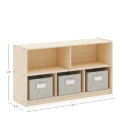 Guidecraft EdQ 2-Shelf 5-Compartment Storage - 24" -Baxton Studio Store GUEST 76f1a3f4 f68c 4582 91fa b240f52a43a0
