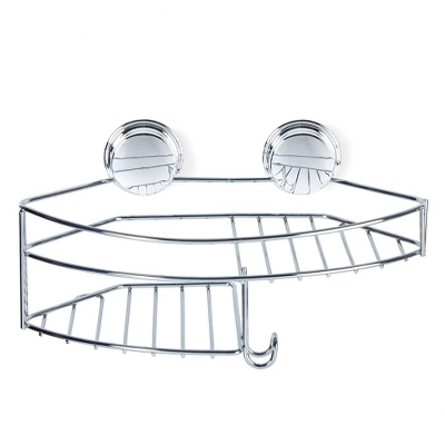 Stick N Lock Plus Kroma Combo Shower Basket Chrome - Better Living Products 3 Stick N Lock Plus Kroma Combo Shower Basket Chrome - Better Living Products