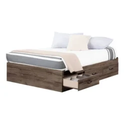 Full Ulysses Mates Bed With 3 Drawers Fall Oak - South Shore 12 Full Ulysses Mates Bed With 3 Drawers Fall Oak - South Shore -Baxton Studio Store GUEST 79756287 946d 4e47 9dd2 f60317a57816