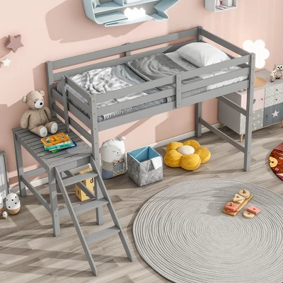 Loft Bed With Platform And Ladder - ModernLuxe 4 Loft Bed With Platform And Ladder - ModernLuxe - Image 2