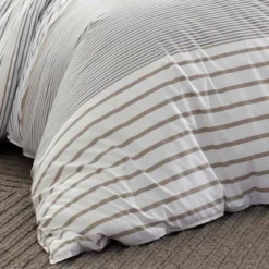 Eddie Bauer - Cooper Stripe Reversible Duvet Cover & Sham Set Beige -Baxton Studio Store GUEST 7e75f797 70e9 41e7 ab06 1c2989ff99e4