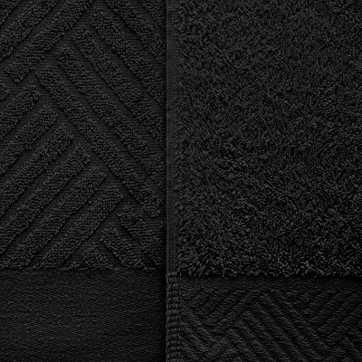 Basketweave Jacquard Cotton Modern Absorbent 6-Piece Towel Set By Blue Nile Mills 4 Basketweave Jacquard Cotton Modern Absorbent 6-Piece Towel Set By Blue Nile Mills - Image 2