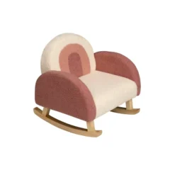 Upholstered Rocking Chair Pink/White - Gift Mark -Baxton Studio Store GUEST 7f7043c9 35d9 4256 b505 014d5db61c75
