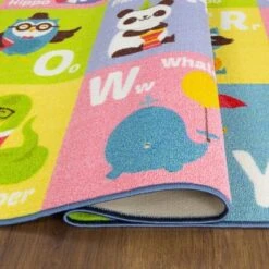 KC CUBS Boy & Girl Kids ABC Alphabet Animal Educational Learning & Fun Game Play Area Non Slip Nursery Bedroom Classroom Rug Carpet -Baxton Studio Store GUEST 7fbccff9 b36d 4712 afe7 cbba7798bb94