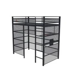 Twin Battle Den Gaming Bunk Bed With TV Mount Black - X Rocker -Baxton Studio Store GUEST 7ffa5375 79f7 41cb a4b4 393156623890