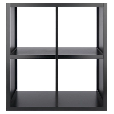 27" Timothy Shelf 2X2 Slots Black - Winsome 5 27" Timothy Shelf 2X2 Slots Black - Winsome - Image 3