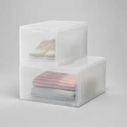 Small Stackable Bins Front Opening Clear Plastic - Brightroom™ -Baxton Studio Store GUEST 80bf0b58 1470 4490 a163 cc5a666090c5