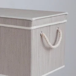 WeThinkStorage 2pk 34L Foldable Organizing Storage Bin With Rope Handle And Lid -Baxton Studio Store GUEST 829b8563 2bcc 40f1 b8f9 a53d0e95aea1