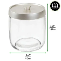 MDesign Glass Vanity Storage Organizer Apothecary Jar 16 MDesign Glass Vanity Storage Organizer Apothecary Jar -Baxton Studio Store GUEST 8353391c ee89 46c0 969d ee27792b270b