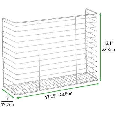 MDesign Metal Wall Mount Magazine Holder, Storage Organizer Rack 8 MDesign Metal Wall Mount Magazine Holder, Storage Organizer Rack - Image 6