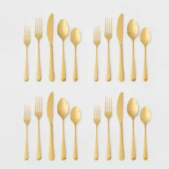 20pc Harrington Flatware Set Gold - Threshold™ -Baxton Studio Store GUEST 83f8ea2e 2885 4bf8 9e92 e1aa54e1e88c