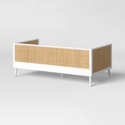 Rattan And Wood Kids' Daybed White - Pillowfort™ -Baxton Studio Store GUEST 8444560c 58cf 4c96 81de faa1dbba6859