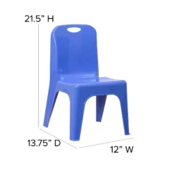 Flash Furniture 2 Pack Blue Plastic Stackable School Chair With Carrying Handle And 11" Seat Height -Baxton Studio Store GUEST 8c525863 317e 4838 87e9 8c5851710ae2