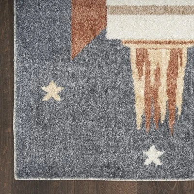 Nourison Kids Washable Space Rocketship Indoor Rug 5 Nourison Kids Washable Space Rocketship Indoor Rug - Image 3