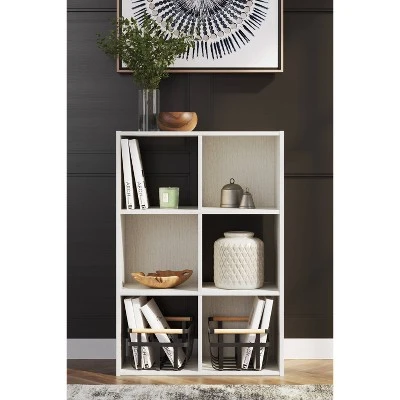 35.43" Aprilyn Six Cube Organizer White - Signature Design By Ashley 3 35.43" Aprilyn Six Cube Organizer White - Signature Design By Ashley