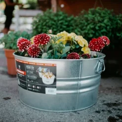 Behrens 15gal Galvanized Steel Round Tub Silver 10 Behrens 15gal Galvanized Steel Round Tub Silver -Baxton Studio Store GUEST 8d3ecedc 7242 48f0 b52f 3a1c7e939788