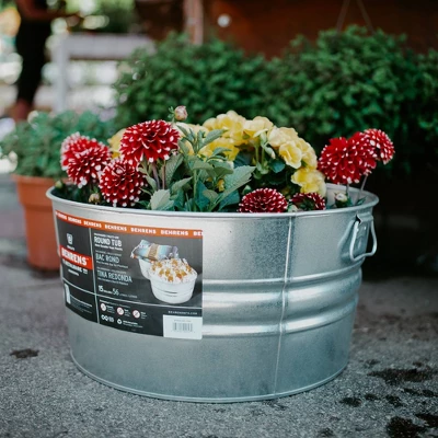 Behrens 15gal Galvanized Steel Round Tub Silver 6 Behrens 15gal Galvanized Steel Round Tub Silver - Image 4