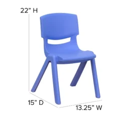 Emma And Oliver 2 Pack Plastic Stackable School Chair With 12"H Seat, Preschool Seating -Baxton Studio Store GUEST 8def551f cc6a 4711 aaf7 411b16fabc1c