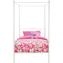 Twin Clara Metal Bed White - Room & Joy -Baxton Studio Store GUEST 8ed11678 923b 44e6 8c69 09bdd17053ae