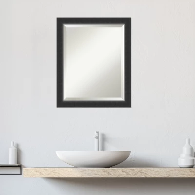 Amanti Art Corvino Black Narrow Beveled Wood Bathroom Wall Mirror 8 Amanti Art Corvino Black Narrow Beveled Wood Bathroom Wall Mirror - Image 6