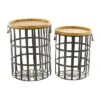 Set Of 2 Metal Storage Baskets Black - Olivia & May 2 Set Of 2 Metal Storage Baskets Black - Olivia & May -Baxton Studio Store GUEST 9103e064 ac90 49ee b9d5 dc13cd409b39