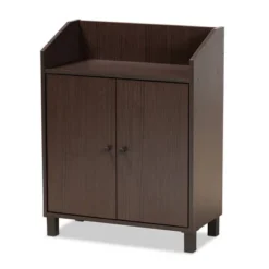 Rossin Wood 2 Door Entryway Shoe Cabinet - Baxton Studio -Baxton Studio Store GUEST 91d42afe c3b3 4375 b20d a8b5efb604cc