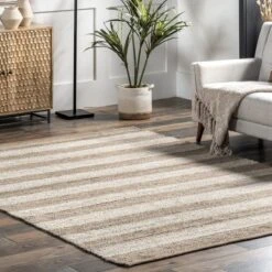 NuLOOM Flatweave Alisia Stripes Jute Area Rug -Baxton Studio Store GUEST 9205e3ff 4dfe 4203 8aeb 981d95eef659