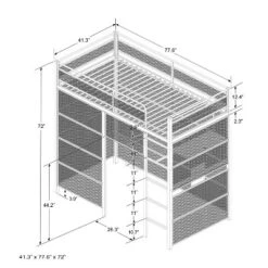 Twin Battle Den Gaming Bunk Bed With TV Mount Black - X Rocker -Baxton Studio Store GUEST 927971a8 db05 42da 8978 dca43b526706