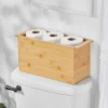 MDesign Bamboo Wooden Bathroom Storage Organizer Box With Handles - Natural -Baxton Studio Store GUEST 92927764 fcfd 4023 a991 f73df5348bf6