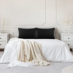 PiccoCasa Brushed Pillowcases With Roll Rim Zipper Closure 2Pcs -Baxton Studio Store GUEST 9294151d 1e33 4a00 9e97 2ad66f30025a