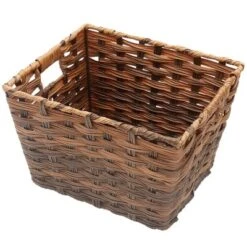 Home Basics Medium Faux Rattan Basket With Cut-out Handles -Baxton Studio Store GUEST 93ae4511 cfa3 469e 9bba ec31df4c7abf