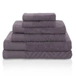 Basketweave Jacquard Cotton Modern Absorbent 6-Piece Towel Set By Blue Nile Mills 19 Basketweave Jacquard Cotton Modern Absorbent 6-Piece Towel Set By Blue Nile Mills -Baxton Studio Store GUEST 9577442e 49a6 4c1b b711 db16c1b93c4e