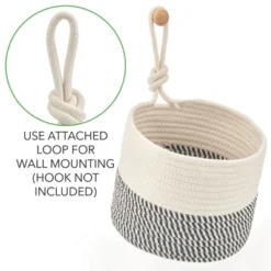 MDesign Woven Cotton Rope Bathroom Basket With Tie Handle, Set Of 2 12 MDesign Woven Cotton Rope Bathroom Basket With Tie Handle, Set Of 2 -Baxton Studio Store GUEST 9633c021 09b6 42c5 b18d ad666839ac4f