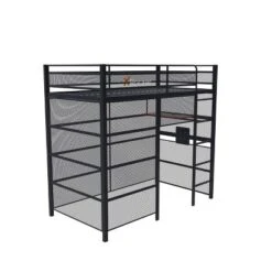 Twin Battle Den Gaming Bunk Bed With TV Mount Black - X Rocker -Baxton Studio Store GUEST 9853b2e5 9663 4912 9305 5c3f5f53262b