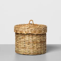 Woven Bath Storage Canister Beige - Hearth & Hand™ With Magnolia -Baxton Studio Store GUEST 9962dbc5 a85b 48b2 a6bc b2683b4ff110