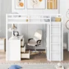 Full Size Loft Bed With Drawers, Desk And Wardrobe - ModernLuxe 2 Full Size Loft Bed With Drawers, Desk And Wardrobe - ModernLuxe -Baxton Studio Store GUEST 9b9a7aaa 977c 4255 916d e8b69477ac35