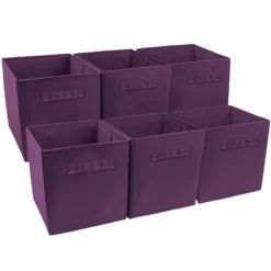 Sorbus 11 Inch Cube Storage Organizer Bins - 6 Pack -Baxton Studio Store GUEST 9c0e5572 fdd0 40dc a1ae 0b782c2620bd