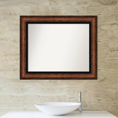 35" X 29" Non-Beveled Vogue Bronze Bathroom Wall Mirror - Amanti Art 7 35" X 29" Non-Beveled Vogue Bronze Bathroom Wall Mirror - Amanti Art - Image 5