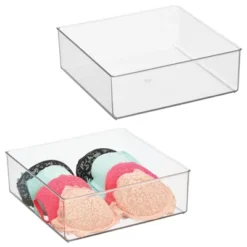 MDesign Plastic Drawer Organizer Bin For Closets - Clear -Baxton Studio Store GUEST 9cbf2b1f 69fc 40c0 8290 26d99d42eb55